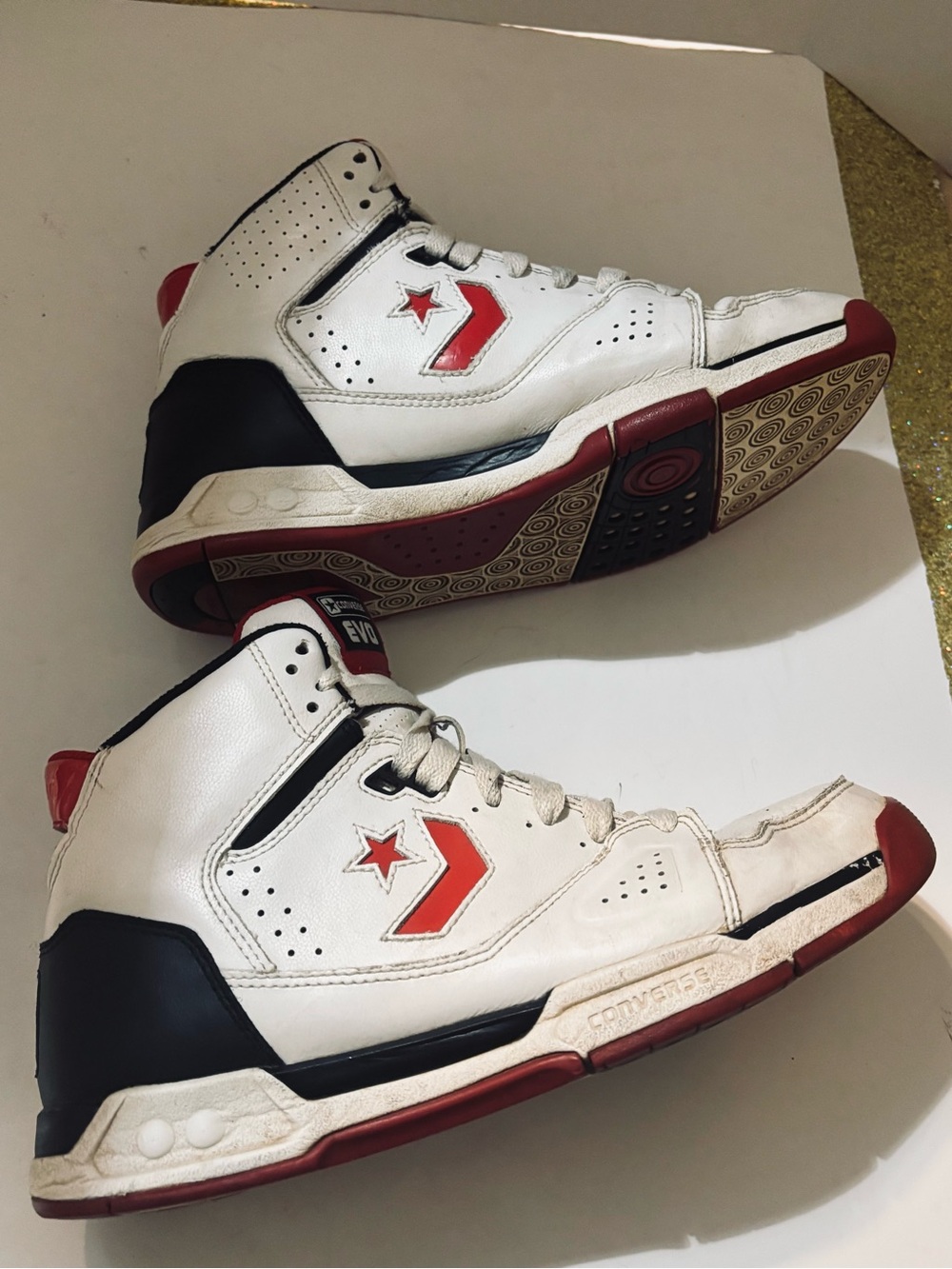 Converse White Red Black men High-Top Sneakers